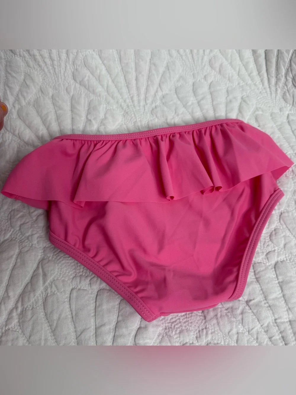 NWT RuffleButts Rosy Sweetheart Ruffle Tie Tankini Swimsuit - Size 5